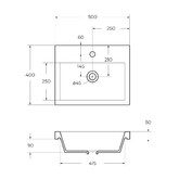 Раковина BelBagno BB-500-PM-LVB 50 см 