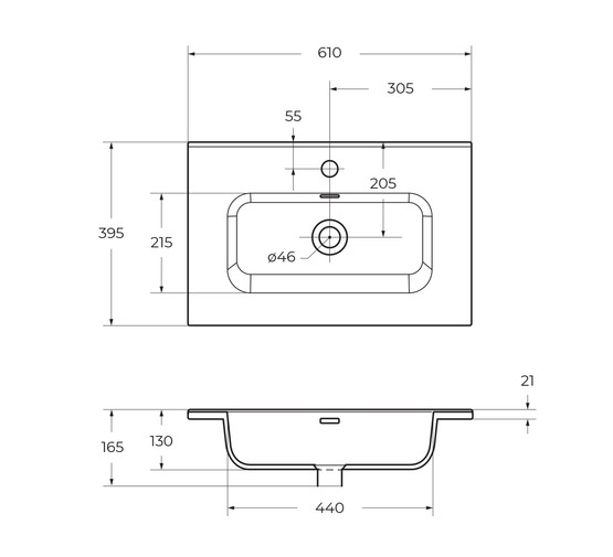 Раковина BelBagno BB600/390ETL 60 см 