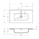 Раковина BelBagno BB700/390ETL 70 см 