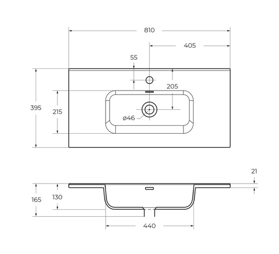 Раковина BelBagno BB800/390ETL 80 см 