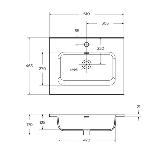 Раковина BelBagno BB600ETL 60 см 