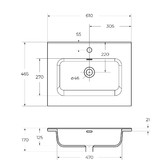 Раковина BelBagno BB600ETL 60 см 