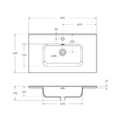 Раковина BelBagno BB800ETL 80 см 