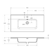 Раковина BelBagno BB900ETL 90 см 