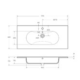 Раковина BelBagno LOV-1000-LVB 100 см 