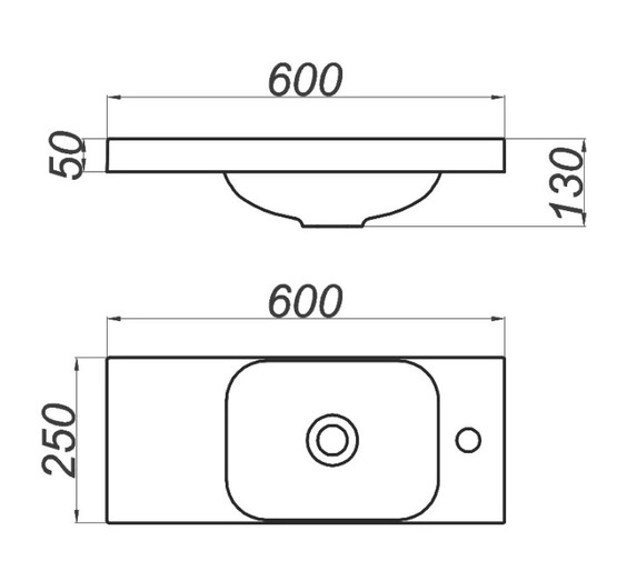 Раковина Aqwella Compact Slim 60 см 