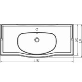 Раковина Florentina Лаура 120 см белый