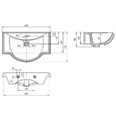 Раковина Kirovit Классик 65 см белый