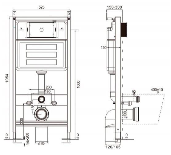 Инсталляция для унитаза Aquame AQM4002