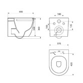 Унитаз подвесной Point Афина PN41041 безободковый торнадо микролифт