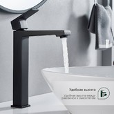 Смеситель для раковины Splenka S01.15.06 черный матовый