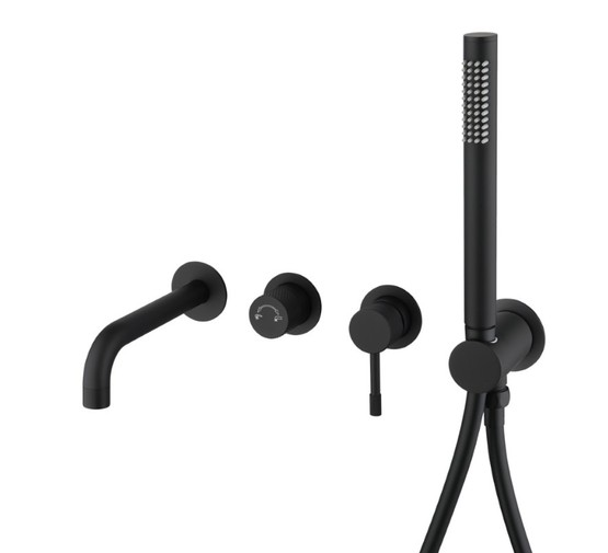 Смеситель для ванны Boheme Uno встраиваемый черный матовый