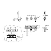 Смеситель для ванны Boheme Uno встраиваемый черный матовый