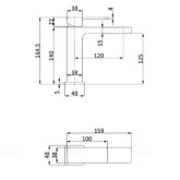 Смеситель для раковины AQUAme Savona шлифованное золото