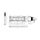 Душевая система Aquame AQM8408GM встраиваемая оружейная сталь