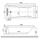 Акриловая ванна Excellent Palace 170x75