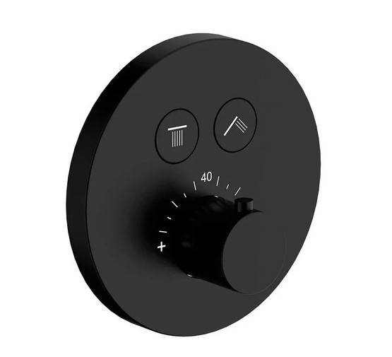 Душевая система Aquame AQM8403MB встраиваемая термостат черный матовый