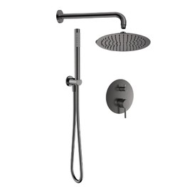 Душевая система Aquame AQM8404GM встраиваемая оружейная сталь