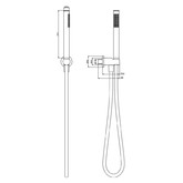 Душевая система Aquame AQM8404GM встраиваемая оружейная сталь