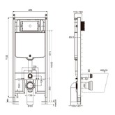 Инсталляция для унитаза Aquame AQM4003 Slim