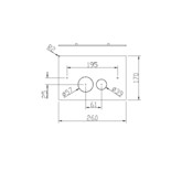 Клавиша смыва Boheme 648-BRB бронза брашированная