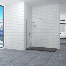 Душевая перегородка RGW WA-002 600x1950 хром, прозр.стекло
