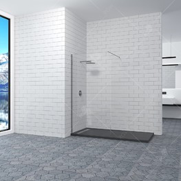 Душевая перегородка RGW WA-010 1400x1950 хром, прозр.стекло