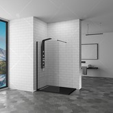 Душевая перегородка RGW WA-010B 1400x1950 черный, прозр.стекло