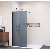 Душевая перегородка RGW WA-010B 1100x1950 черный, тонированное стекло