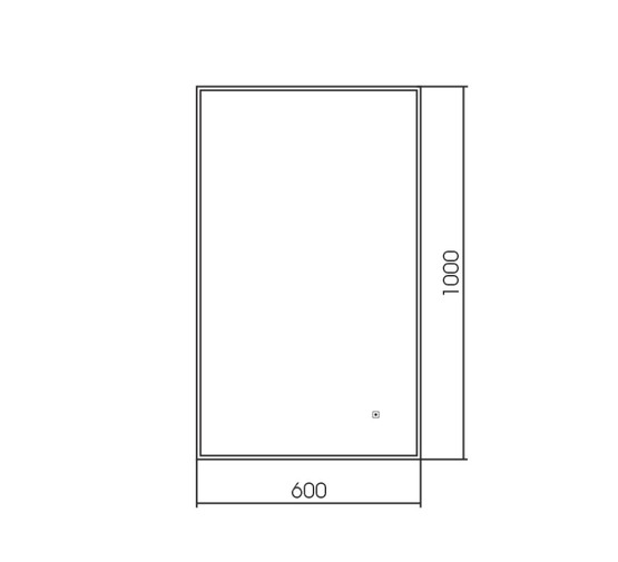 Зеркало Aquame AQM9102B 60 см черный