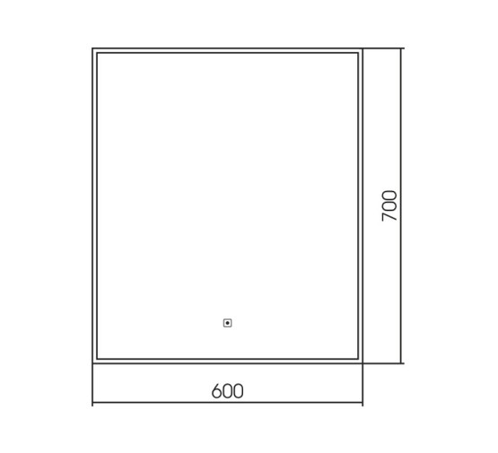 Зеркало Aquame AQM9101B 60 см черный