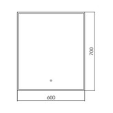 Зеркало Aquame AQM9101B 60 см черный