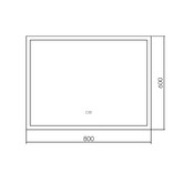 Зеркало Aquame AQM9104 80 см 