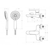 Смеситель для ванны Cezares STYLUS-VD сатин