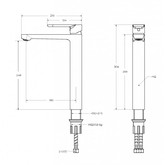 Смеситель для раковины Cezares STYLUS-LC высокий сатин