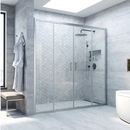 Душевая дверь Vegas Glass Z2P NOVO 1700 хром матовый , прозрачное стекло