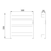 Полотенцесушитель электрический Raglo 500*550 квадрат медь матовая