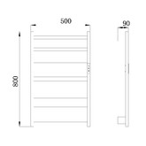 Полотенцесушитель электрический Raglo 500*800 квадрат графит