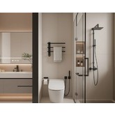 Полотенцесушитель электрический Aquame 520*384 черный матовый