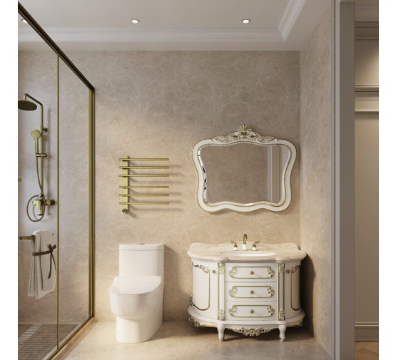 Полотенцесушитель электрический Aquame 520*624 золото шлифованное