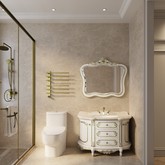Полотенцесушитель электрический Aquame 520*624 золото шлифованное