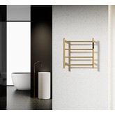 Полотенцесушитель электрический Aquame 475*474 золото шлифованное