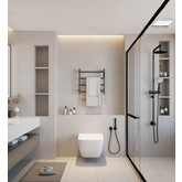 Полотенцесушитель электрический Aquame 475*474 оружейная сталь