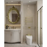 Полотенцесушитель электрический Aquame 520*506 золото шлифованное
