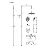 Душевая система Aquame AQM8011CR хром