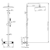 Душевая система Boheme Uno  термостат медь брашированная