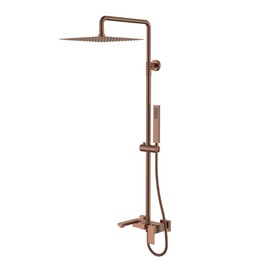 Душевая система Boheme Qubic со смесителем бронза брашированная