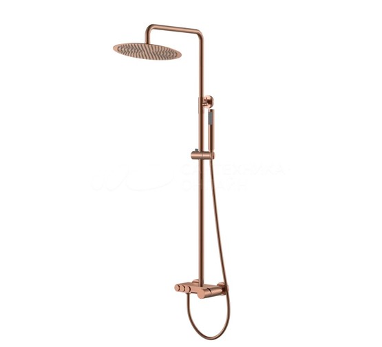 Душевая система Boheme Stick Diamond со смесителем медь брашированная