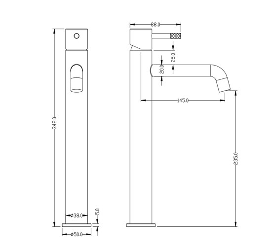 Смеситель для раковины Boheme Uno 462-BRB бронза брашированная