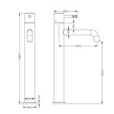 Смеситель для раковины Boheme Uno 462-BRB бронза брашированная